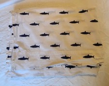 Pottery Barn Kids Orgânico Mini Tubarão DUPLA FOLHA PLANA Praia Náutica Vela Oceânica comprar usado  Enviando para Brazil