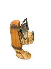 Usado, Suporte de vidro vintage "Peepers" esculpido à mão arte popular cachorro de caça de madeira 7,5" comprar usado  Enviando para Brazil