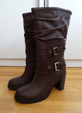Braune stiefel leder gebraucht kaufen  Berlin