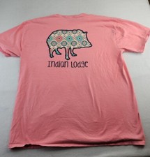 Usado, Camiseta masculina de algodão GG logotipo gráfico porco rosa loja indiana desgastada comprar usado  Enviando para Brazil