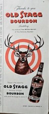 1954 Old Stagg Kentucky Straight Bourbon Whisky Vintage Veado Art Ad  comprar usado  Enviando para Brazil