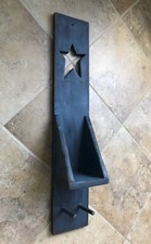 Prateleira vintage colonial rústica azul madeira campo parede estrela recortada 2 pinos comprar usado  Enviando para Brazil