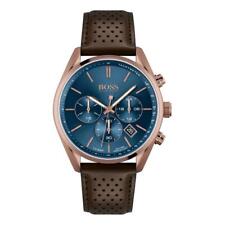 Reloj de Hombre HUGO BOSS CHAMPION 1513817 Chrono Cuero Brown Azul Gold Rose comprar usado  Enviando para Brazil