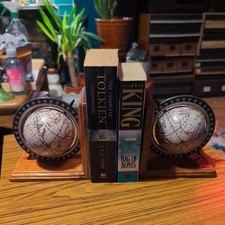 Vintage globe bookends for sale  WARRINGTON