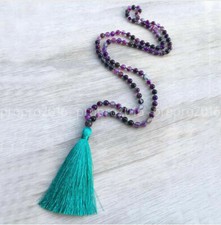 Colar de 108 contas de ágata roxa ioga meditação Japa Mala joia borla com nós, usado comprar usado Colar de 108 contas de ágata roxa ioga meditação Japa Mala joia borla com nós, usado comprar usado  Enviando para Brazil