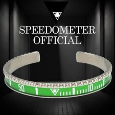 Usado, Pulseira Speedometer oficial prata aço com inserção verde comprar usado  Enviando para Brazil
