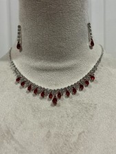 Crystal necklace earrings for sale  Denver
