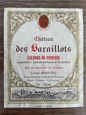 étiquette château baraillots d'occasion  Toul