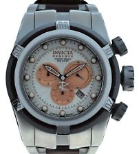 Relógio masculino 53mm Invicta Bolt Zeus SS couro prata/marrom cronógrafo! Ref: 14611! comprar usado  Enviando para Brazil