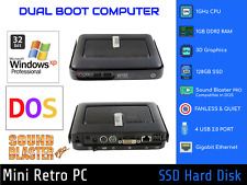 PC para jogos retrô Dual Boot DOS e Windows XP, CPU de 1 GHz, SSD de 128 GB, Sound Blaster comprar usado  Enviando para Brazil