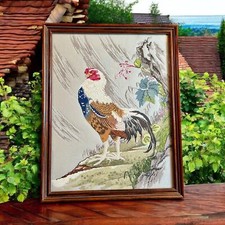 Framed needlepoint rooster for sale  Winterville