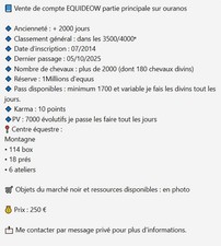 Compte equideow d'occasion Compte equideow d'occasion  Plouézec