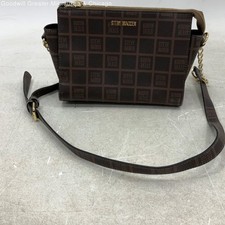 Usado, Bolsa tiracolo feminina Steve Madden estampa assinatura couro marrom comprar usado  Enviando para Brazil
