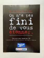 Publicite 1997 reebok d'occasion  La Séguinière