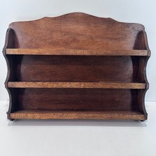 Prateleira de parede de madeira vintage rack de exibição de bugigangas 3 camadas decoração para casa marrom escuro comprar usado  Enviando para Brazil