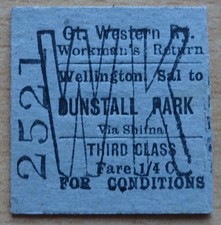 Gwr railway ticket for sale  MARKET DRAYTON