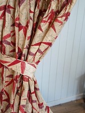 Beige curtains red for sale  BURTON-ON-TRENT