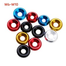 Liga de alumínio M6-M10 cabeça anodizada escareada parafuso arruelas junta carenagem bicicleta comprar usado  Enviando para Brazil