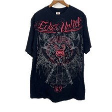 Camiseta masculina Y2K Ecko Unltd tamanho G frente traseira gráfica grande logotipo estampa texturizada comprar usado  Enviando para Brazil