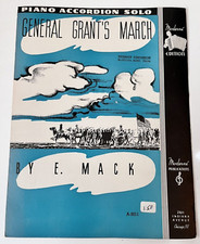 Partituras de acordeão de piano vintage 1936 General Grant's March por E. Mack comprar usado  Enviando para Brazil
