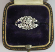 Bague française ancienne diamant or blanc massif 18 carats 750 très bel état na sprzedaż  Wysyłka do Poland