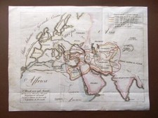 Mappa antica originale usato  Enna