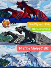 Par Ark Survival Ascended Pve Fire Wyvern, 1424 Corpo a Corpo (186), 100% Impressão comprar usado  Enviando para Brazil