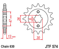 574 front sprocket for sale  GLOGUE