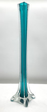 Vaso de botão base alargada soliflore alto vidro turquesa azul-petróleo meados do século comprar usado  Enviando para Brazil