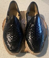 Sandálias masculinas de couro autêntico mexicano mocassim dedo fechado Huarache comprar usado  Enviando para Brazil