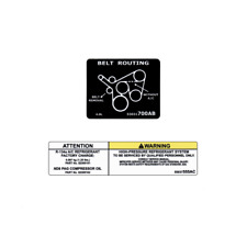 Usado, Diagrama de roteamento de correia e etiquetas de aviso CA - Compatível com Jeep Wrangler TJ - 2002-2006 comprar usado  Enviando para Brazil