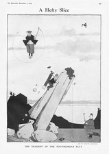 W. HEATH ROBINSON Tragedy of a Too-Vigorous Putt - Estampa antiga de golfe em quadrinhos 1923 comprar usado W. HEATH ROBINSON Tragedy of a Too-Vigorous Putt - Estampa antiga de golfe em quadrinhos 1923 comprar usado  Enviando para Brazil