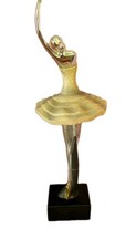 Escultura moderna abstrata bailarina dançarina – estatueta prata e pedra 16" comprar usado  Enviando para Brazil
