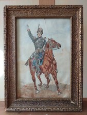 Cadre aquarelle chevalier d'occasion  Barr