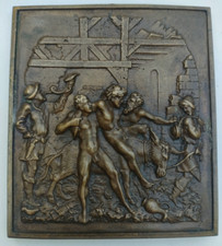 Plaquette bronze sculpture d'occasion  Saintes