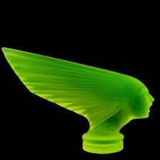 Ornamento de capuz de vidro de urânio Art Deco 'Victoire' 1930 H.Hoffmann por Lalique, usado comprar usado  Enviando para Brazil