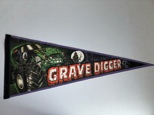 Vintage Grave Digger Monster Truck Pennant Flag 29" Esportes Motorizados comprar usado  Enviando para Brazil