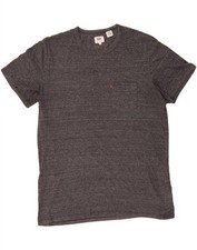 Camiseta masculina LEVI'S grande cinza algodão manchado BZ18 comprar usado  Enviando para Brazil