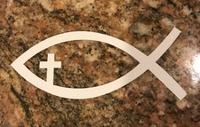 Adesivo de peixe cristão - Jesus salvação cristianismo Deus fé nascido de novo cruz comprar usado  Enviando para Brazil