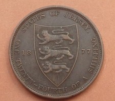Jersey. shilling 1877. for sale  WITNEY
