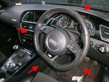 Volante AUDI A5 S5 R5 RS4 A4 BLACK EDITION FUNDO PLANO PRETO BRILHANTE 54K comprar usado  Enviando para Brazil