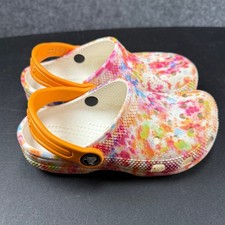 Crocs Kids C11 Classic Tie Dye tamancos multicoloridos laranja alça de salto sapatos confortáveis comprar usado  Enviando para Brazil