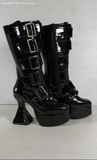 Demonia black leather for sale  South San Francisco