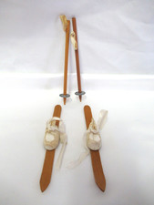 1950s MUFFIE DOLL SKI & Conjunto de varas de esqui de madeira NANCY ANN FRETE GRÁTIS, usado comprar usado  Enviando para Brazil