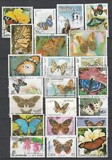 Papillons lot timbres d'occasion  Beaucamps-le-Vieux