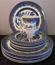 Churchill willow pattern for sale  CHESTERFIELD
