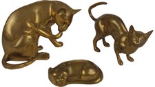 Brass cat figures for sale  CHICHESTER
