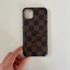 Capa telefone quadriculada marrom Louis Vuitton com carteira para iPhone 11 Pro Max comprar usado  Enviando para Brazil