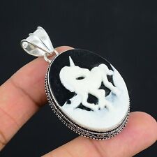 Pingente de pedra preciosa estilo unicórnio CAMEO design étnico antigo joia UN-002 comprar usado  Enviando para Brazil