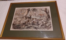 Gravure chasse courre d'occasion  Le Rouret